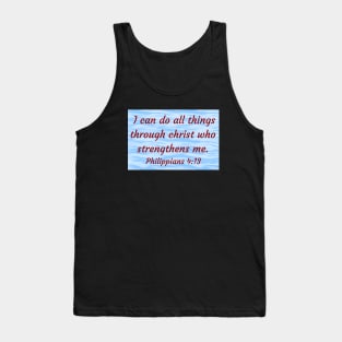 Bible Verse Philippians 4:13 Tank Top